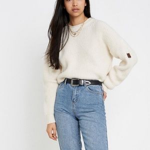 UO NWOT Fisherman crop sweater gray